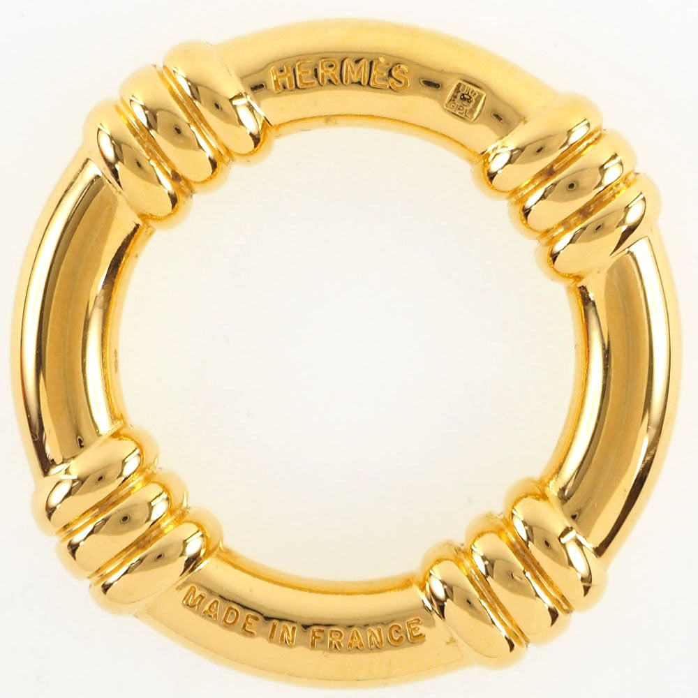 Hermes Gold Plated Scarf Ring