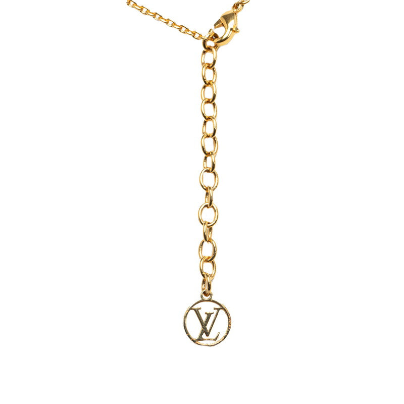 Louis Vuitton Essential V Necklace Gold M61083 in Very Good Condition