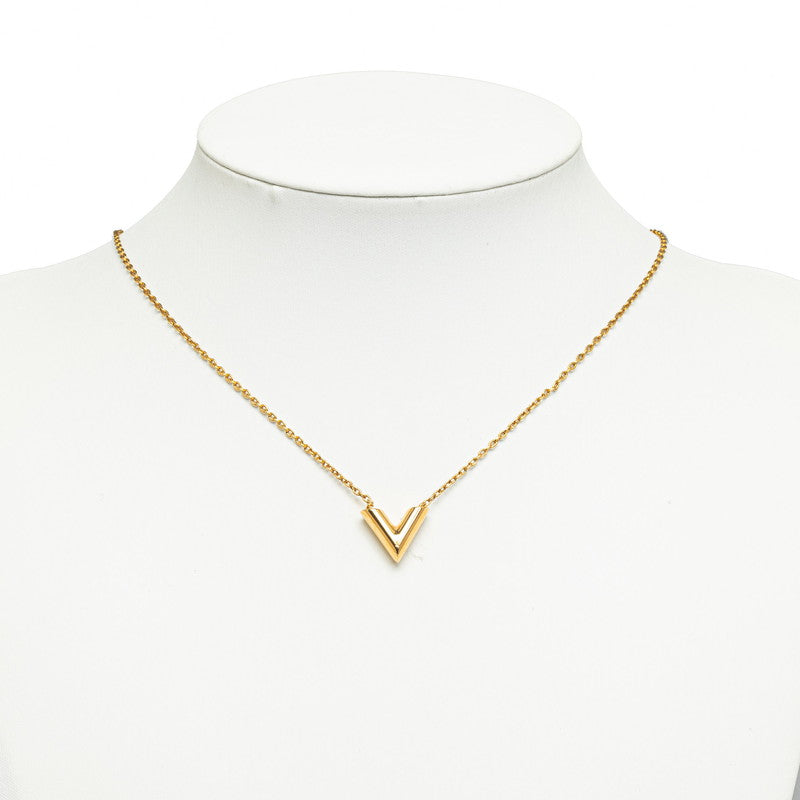 Louis Vuitton Essential V Necklace Gold M61083 in Very Good Condition