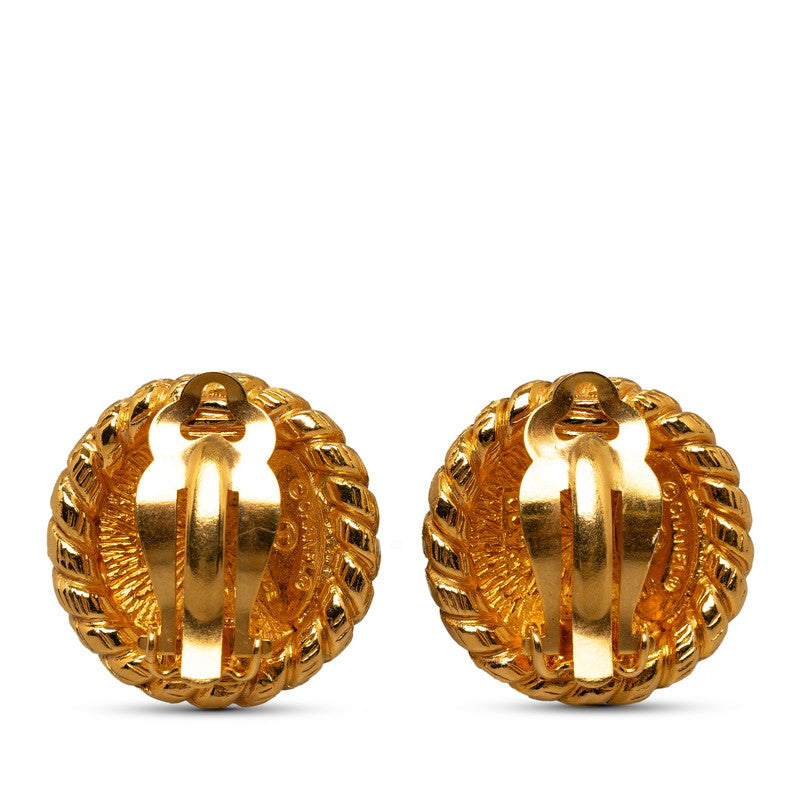 Round CC Clip On Earrings