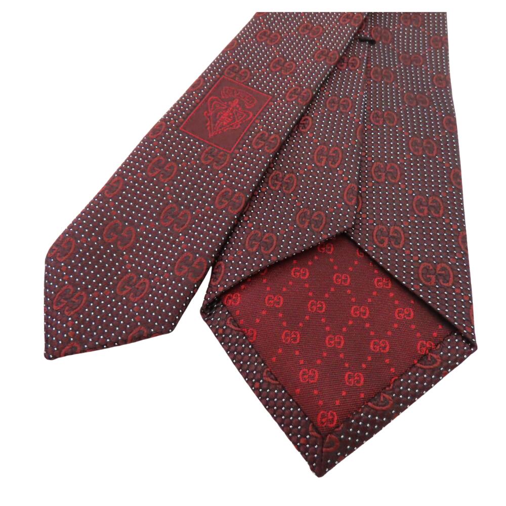 Gucci Silk Tie GG Pattern Red