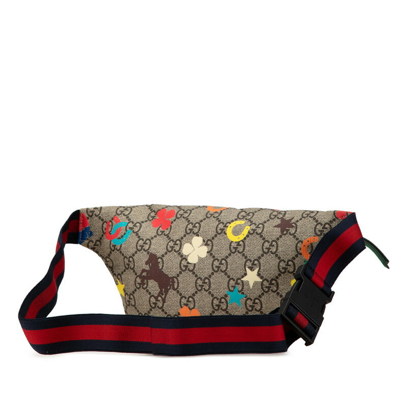 Gucci GG Ranch Waist Bag Beige Ebony PVC