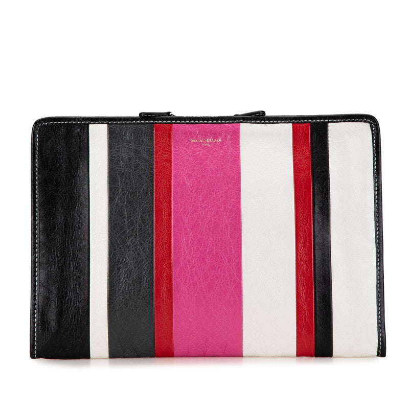 Balenciaga Bazaar Leather Clutch Bag