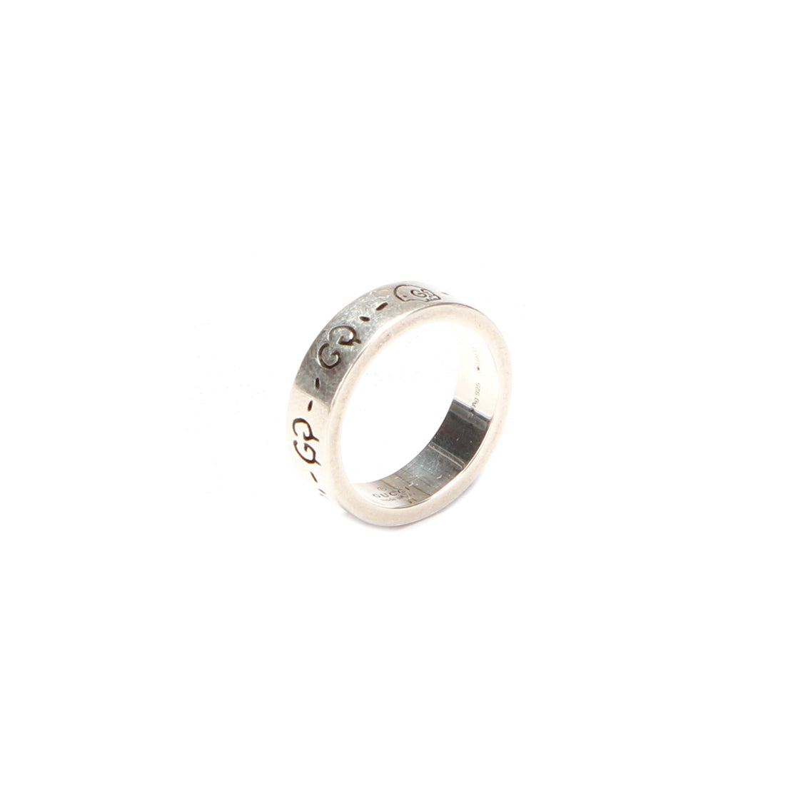 Silver GG Ghost Icon Ring