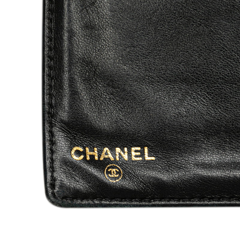 Chanel Caviar Skin Coco Mark Long Wallet in Very Good Condition