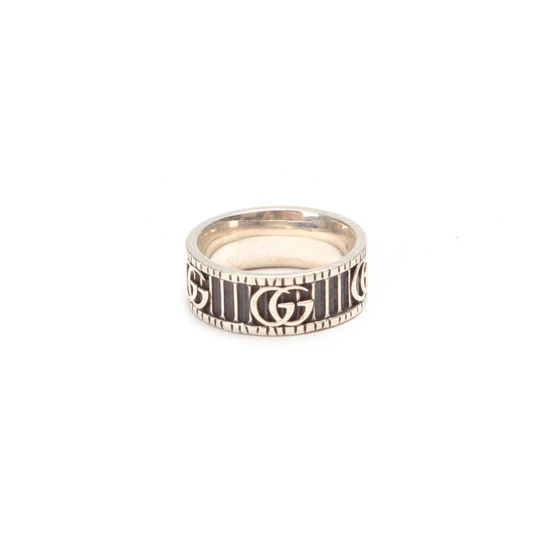 Gucci GG Band Ring Metal Ring in Great Condition