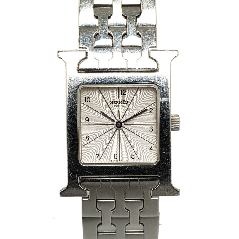 Hermes H Watch Quartz Stainless Steel HH1.210 in Very Good Condition