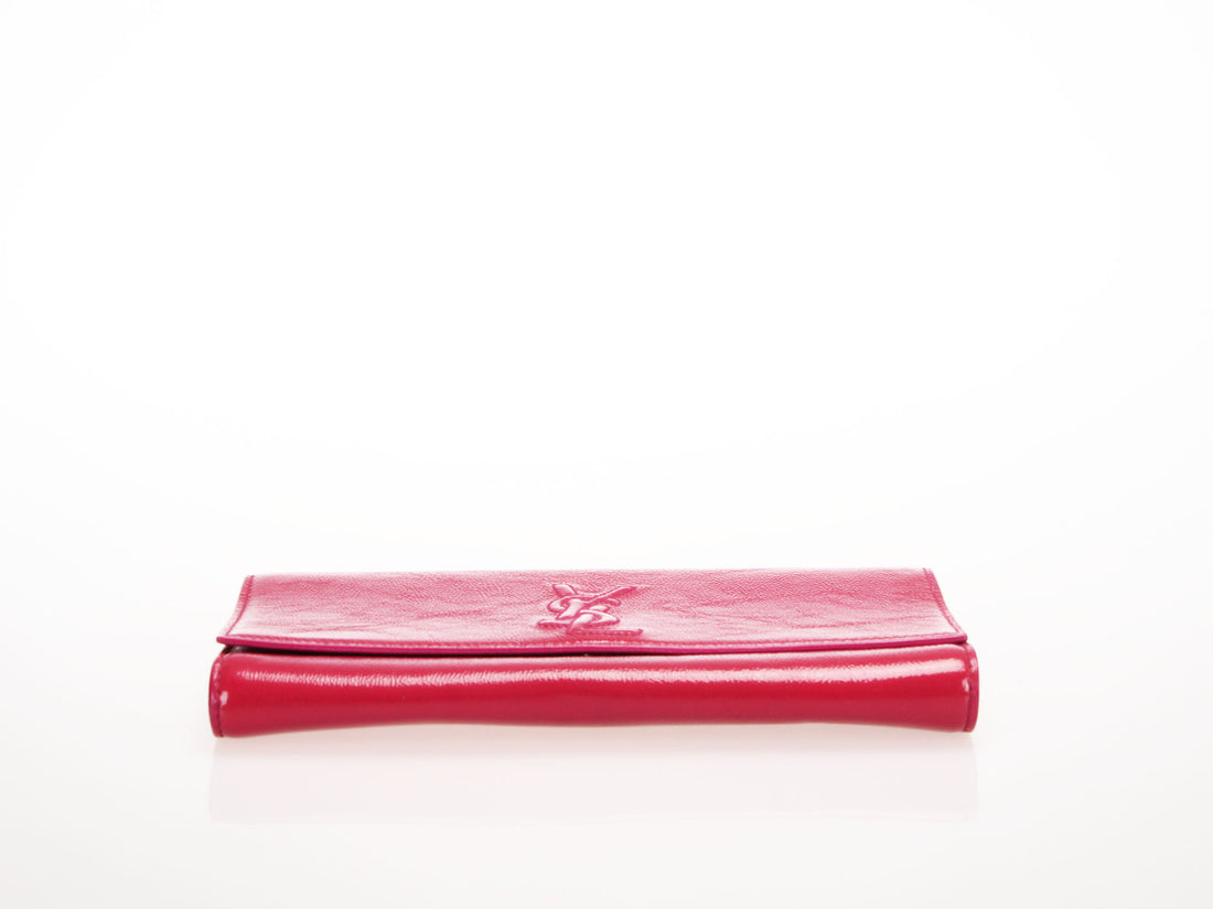 Yves Saint Laurent Belle du Jour Patent Leather Clutch Bag Leather Clutch Bag 179248 in Very Good Condition