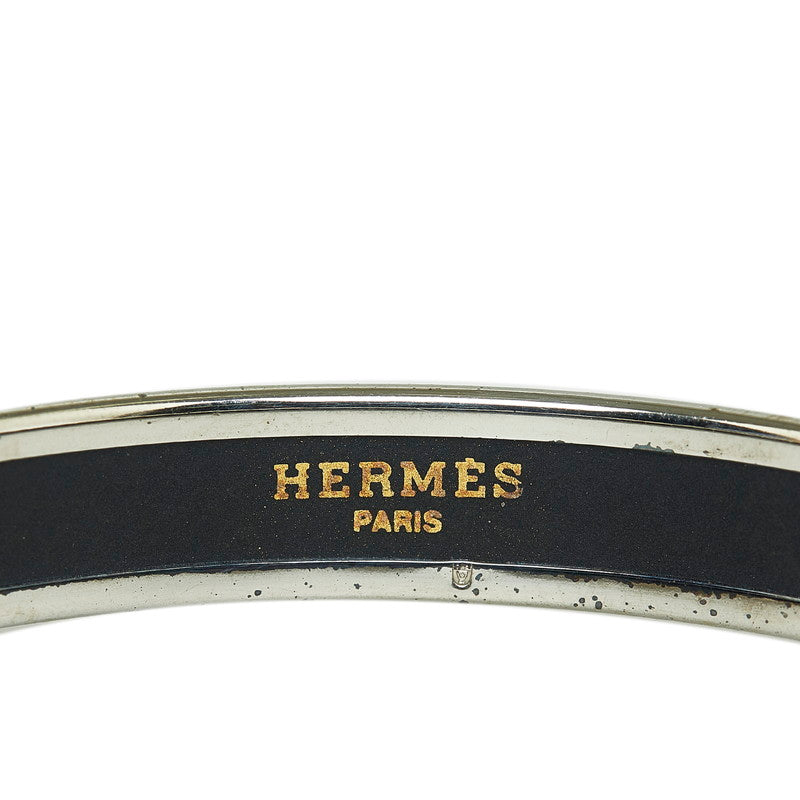 Hermes Chaine d'Ancre Enamel PM Bangle Silver Orange in Great Condition