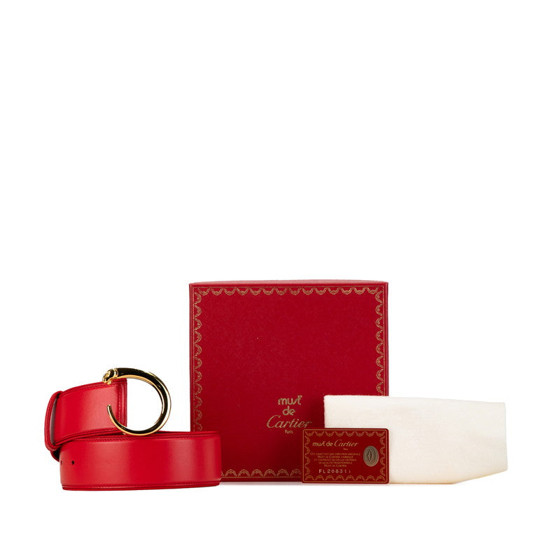 Cartier Must de Cartier Panthere Belt Red Gold Leather