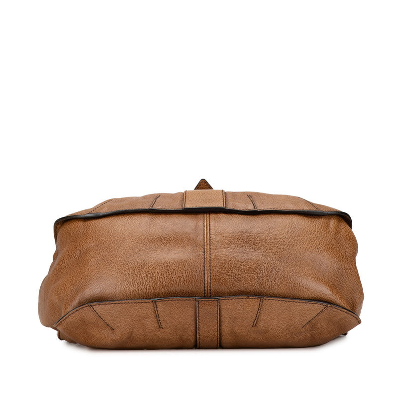 Burberry Leather Shoulder Bag Brown