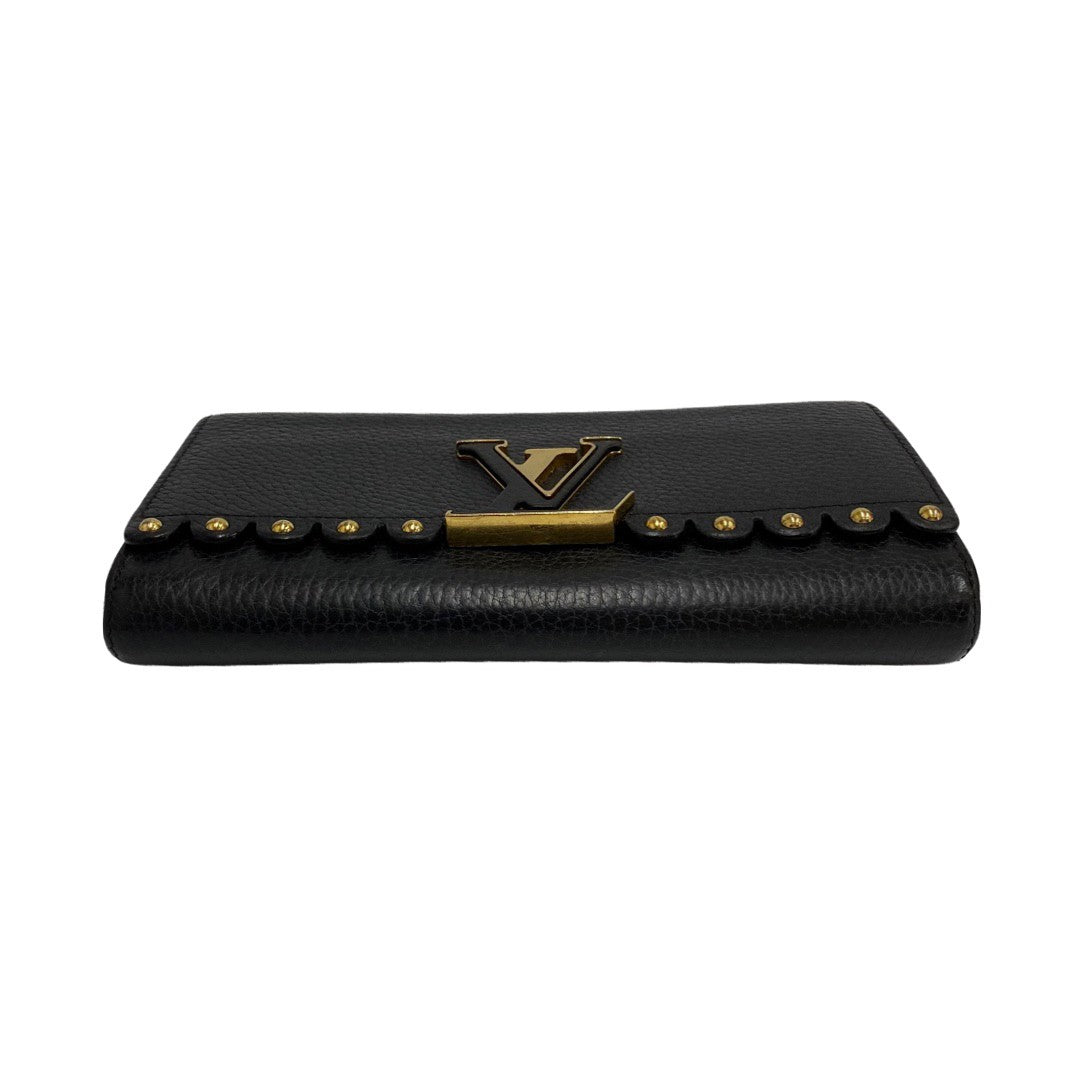 Louis Vuitton Portefeuille Capucines Wallet Leather Long Wallet M64102 in Very Good Condition