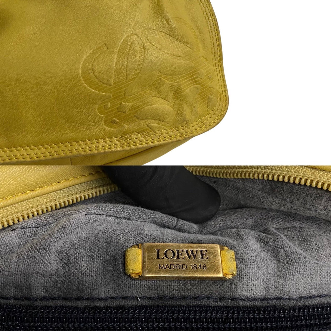 Loewe Anagram Mini Boston Bag Leather Handbag