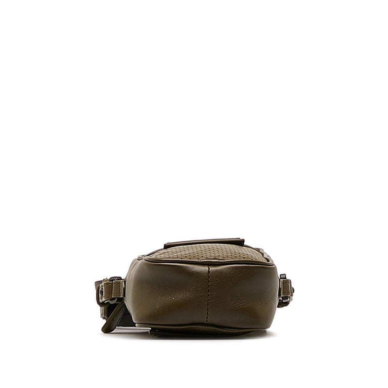 Bottega Veneta Leather Shoulder Bag Khaki