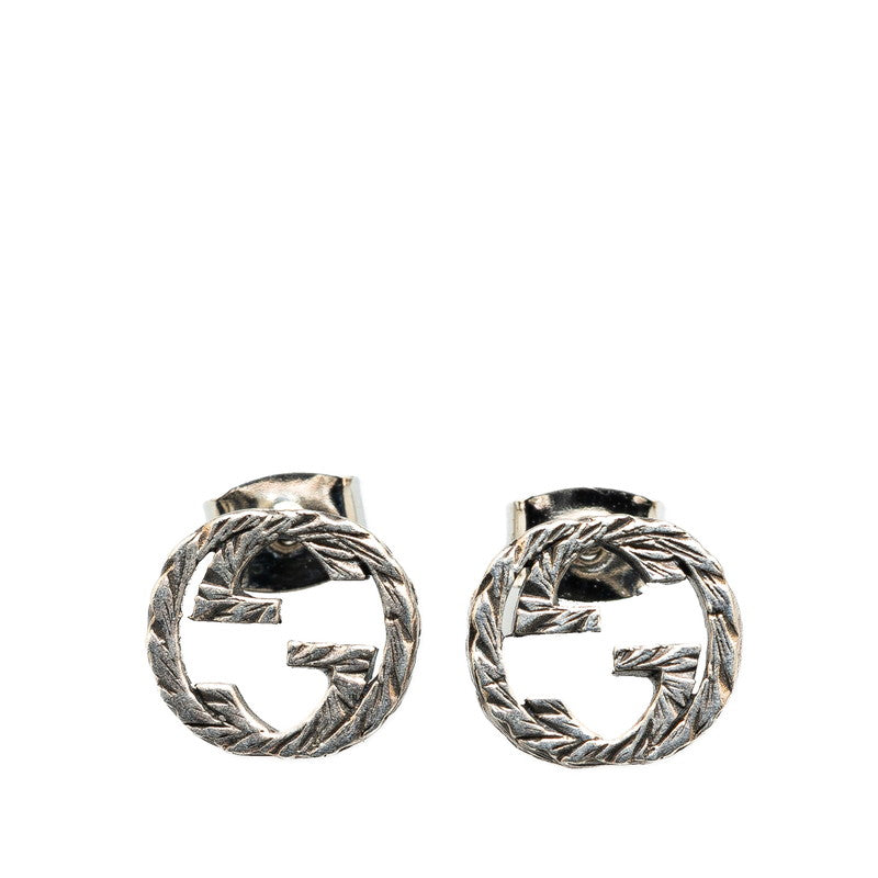 Gucci Interlocking G Silver Metal Earrings