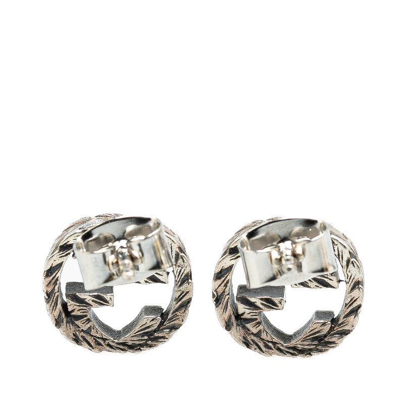 Gucci Interlocking G Silver Metal Earrings