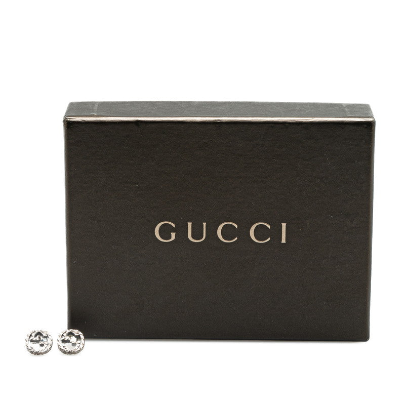 Gucci Interlocking G Silver Metal Earrings