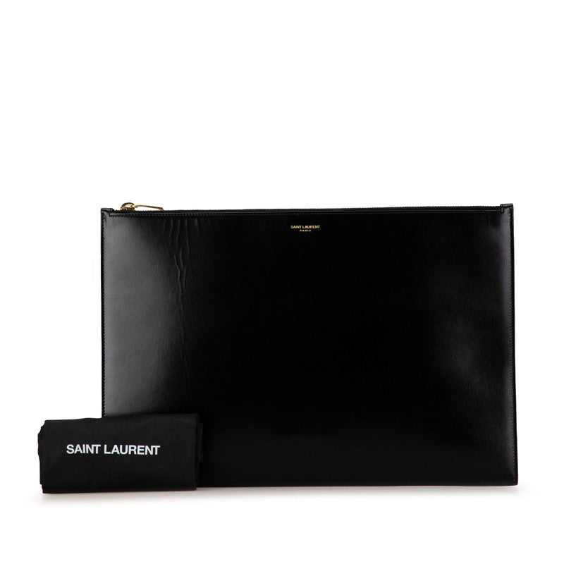 Yves Saint Laurent Leather Clutch Bag 635100 in Very Good Condition