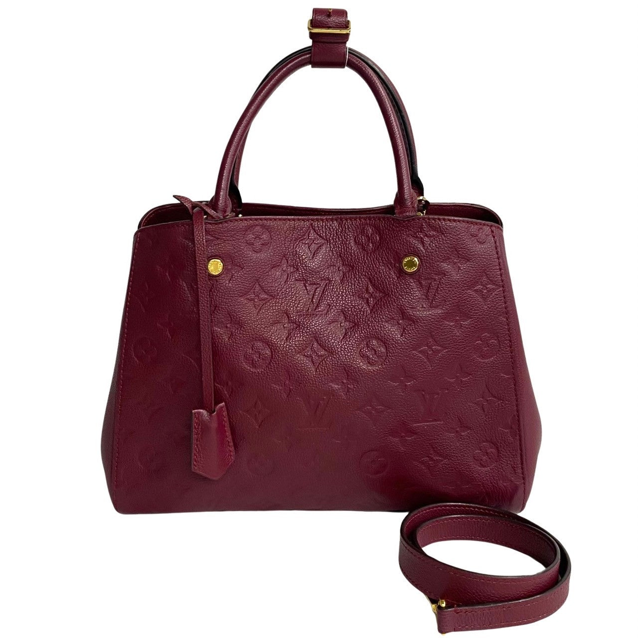 Louis Vuitton Montaigne MM Leather Handbag M41196 in Good condition