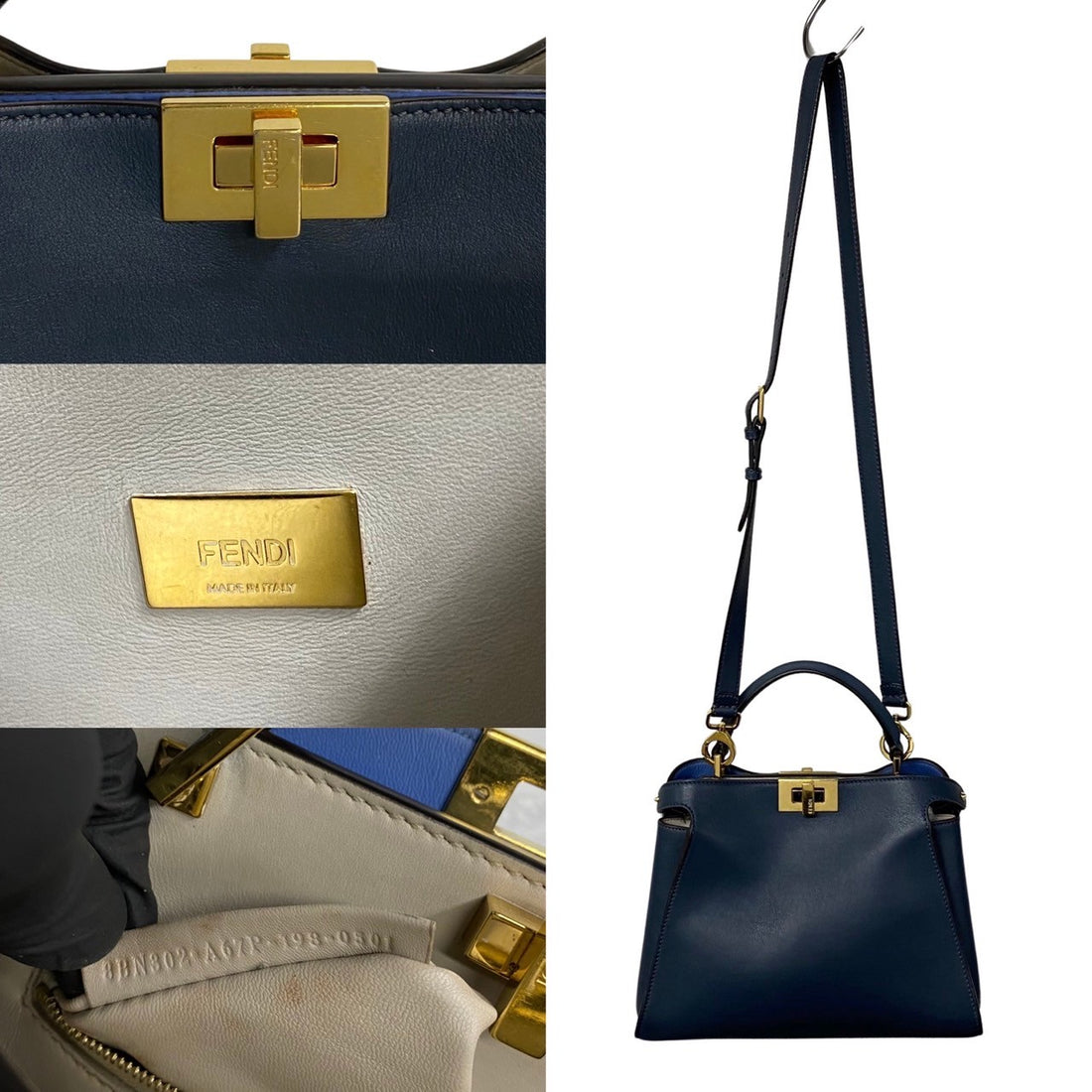 Fendi Leather Peekaboo Handbag  Leather Handbag in Very Good Condition