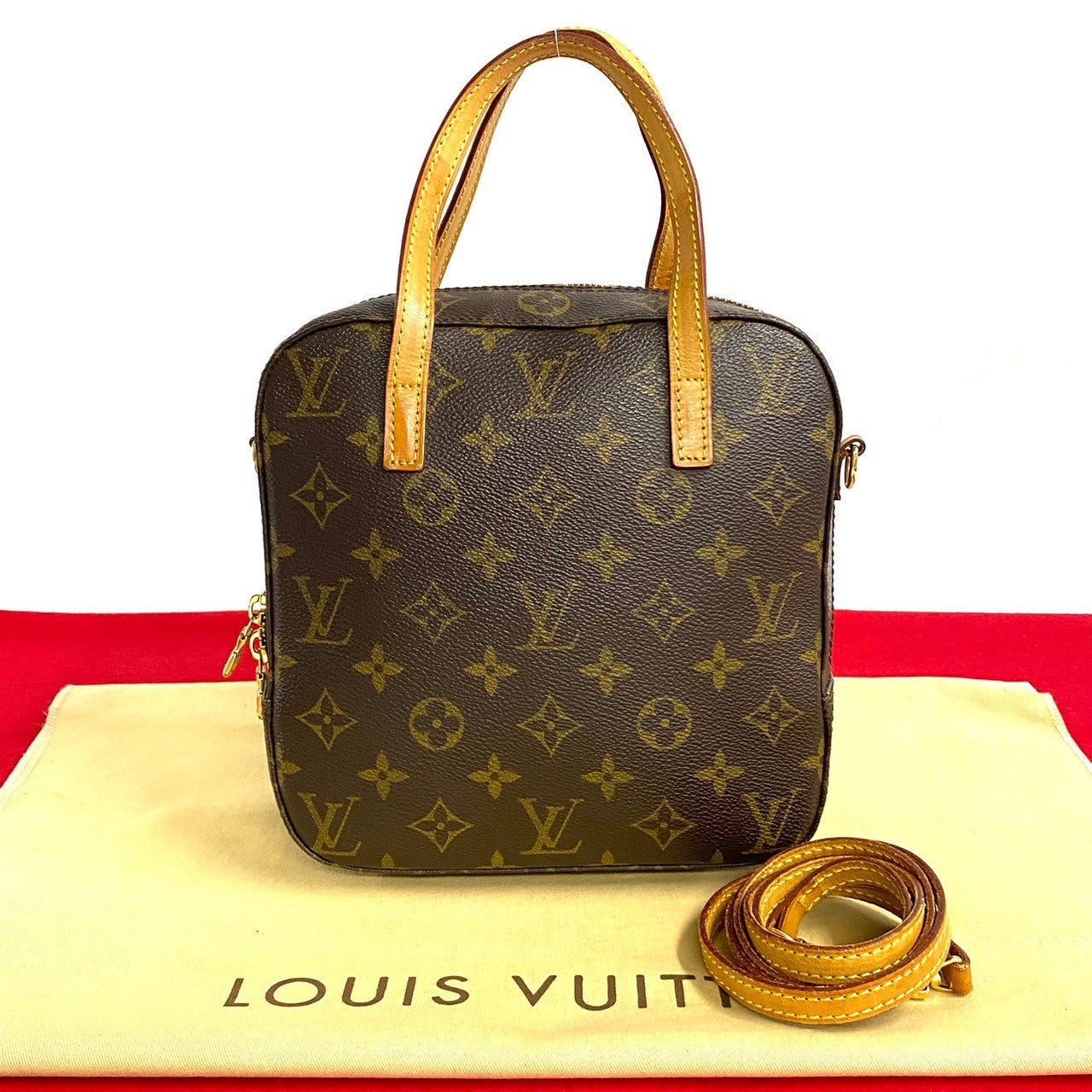 Louis Vuitton Spontini Canvas Handbag M47500 in Good condition