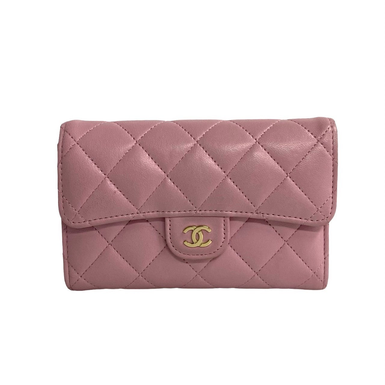 Chanel CC Classic Bifold Flap Wallet  Leather Short Wallet in Very Good Condition