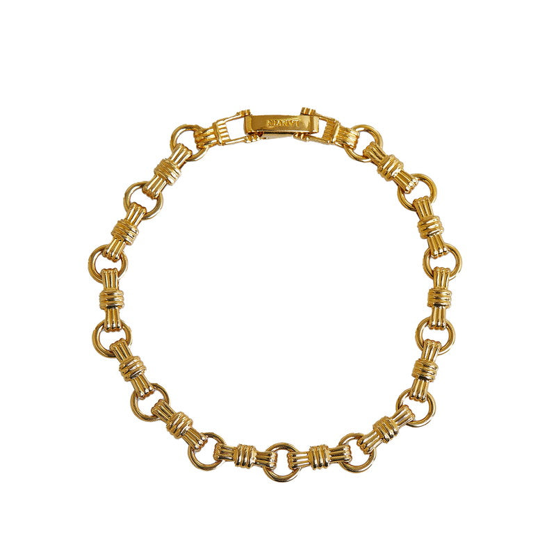 LANVIN Gold Plated Bracelet 19cm in Great Condition