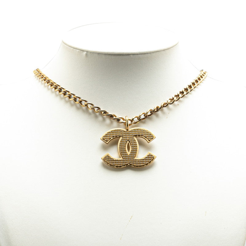 Chanel Vintage Coco Mark Necklace Gold