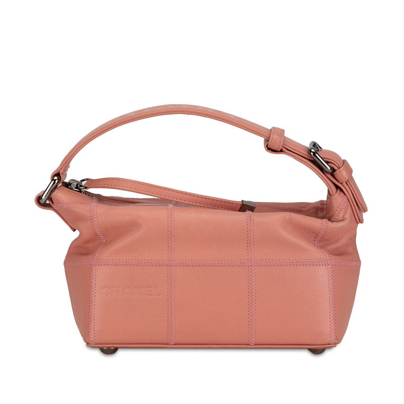 Chanel Lambskin Chocobar One-Shoulder Bag Pink in Very Good Condition