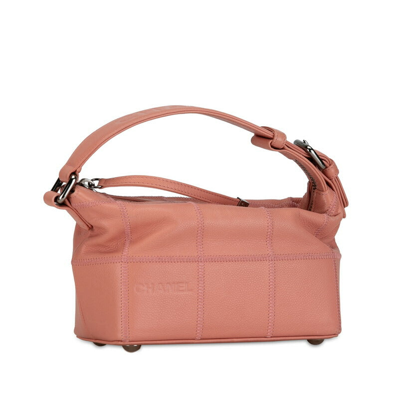 Chanel Lambskin Chocobar One Shoulder Bag Pink