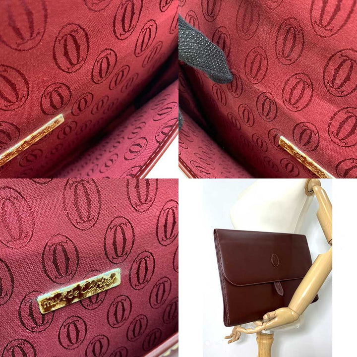 Cartier Leather Must Line Clutch Bag in Very Good Condition