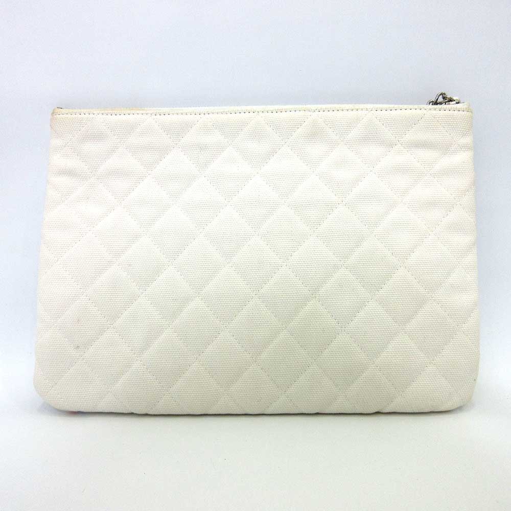 Chanel Canvas Clutch Bag Multicolor