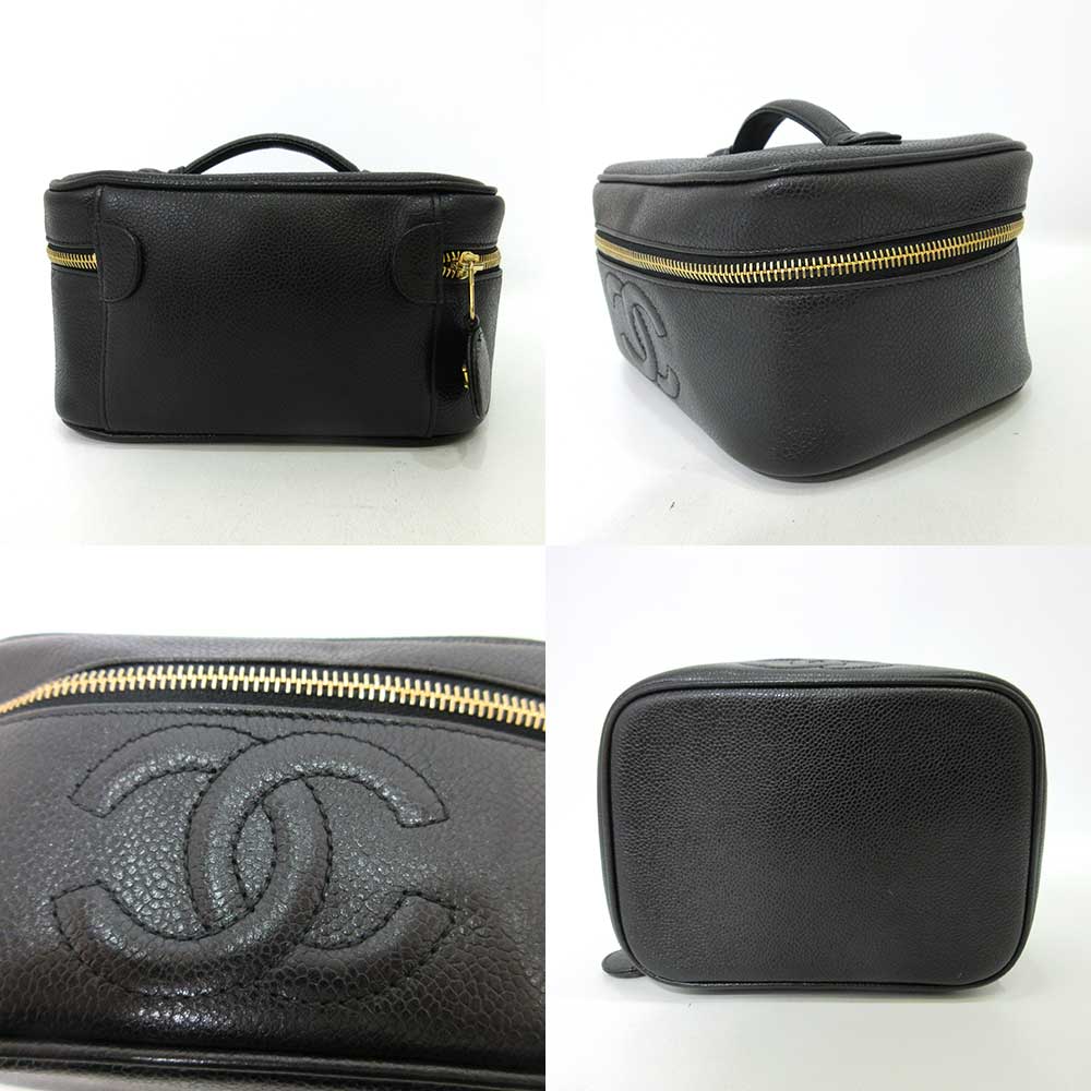 Chanel Caviar Vanity Bag Black A01997