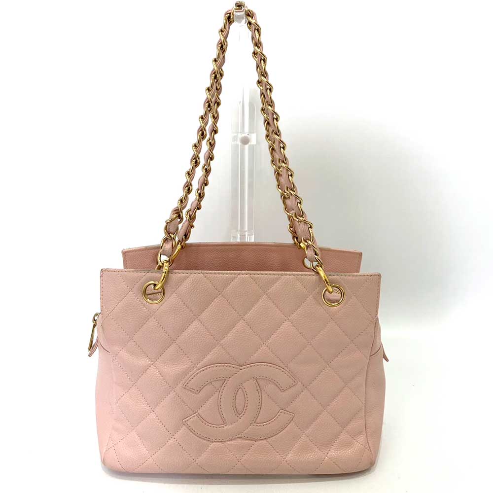 Chanel Caviar Skin Matelasse Chain Tote Bag A18004