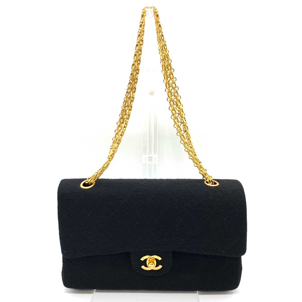 Chanel Matelasse 25 Classic Chain Shoulder Bag Black