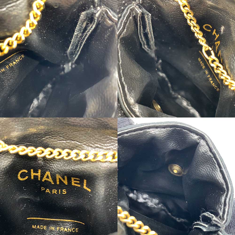 Chanel Satin Matelasse Micro Chain Shoulder Bag