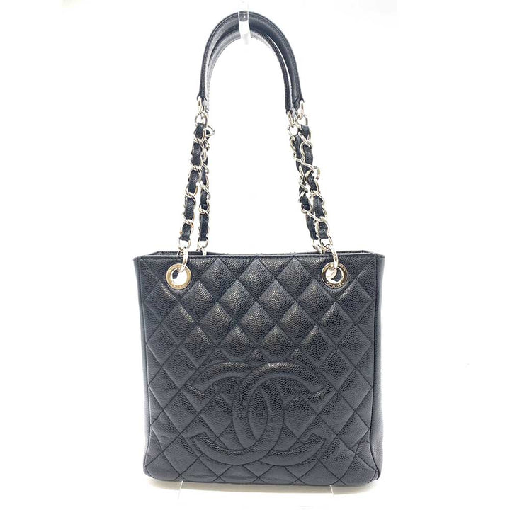 Chanel Caviar Skin Chain Tote Bag