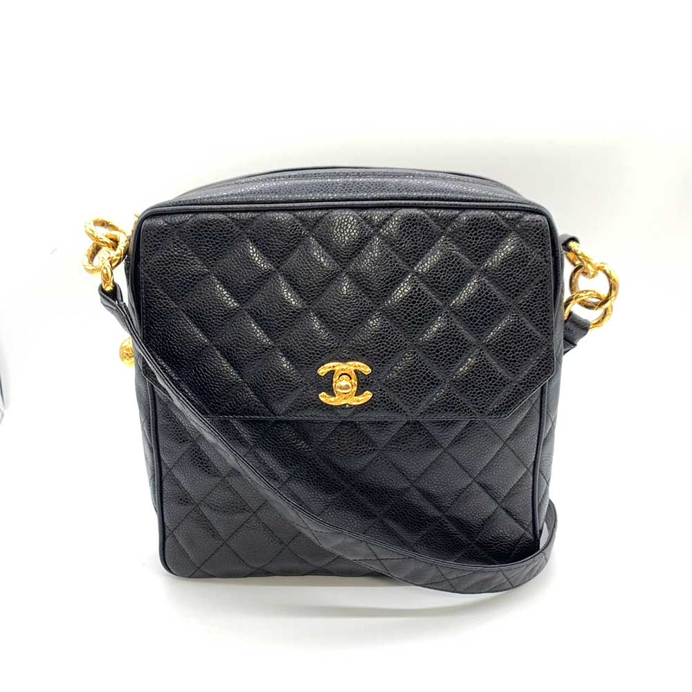 Chanel Caviar Skin Matelasse Shoulder Bag Crossbody AB in Very Good Condition