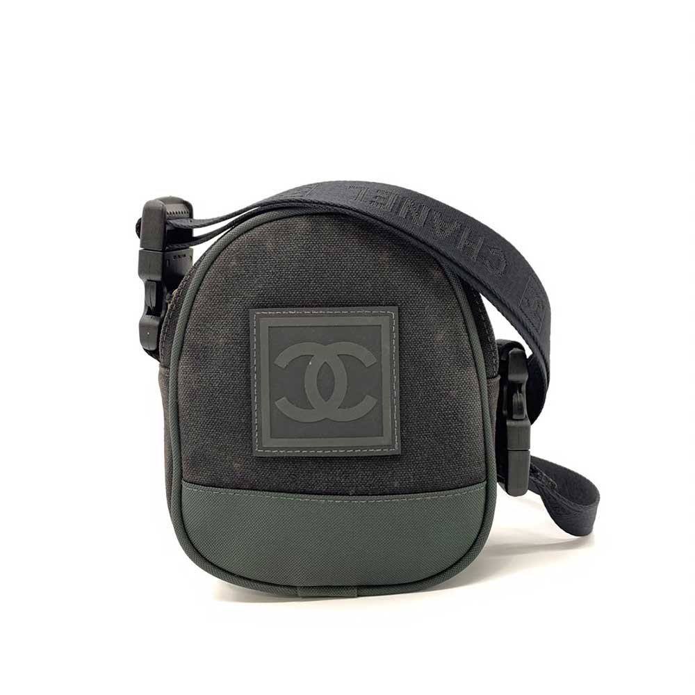 Chanel Canvas Nylon Mini Shoulder Bag A23300 in Very Good Condition