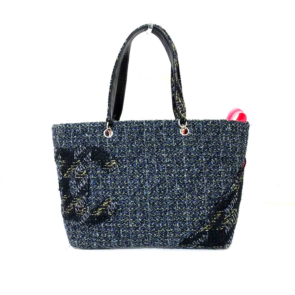 Chanel Cambon Line Tweed Large Tote Bag in Very Good Condition