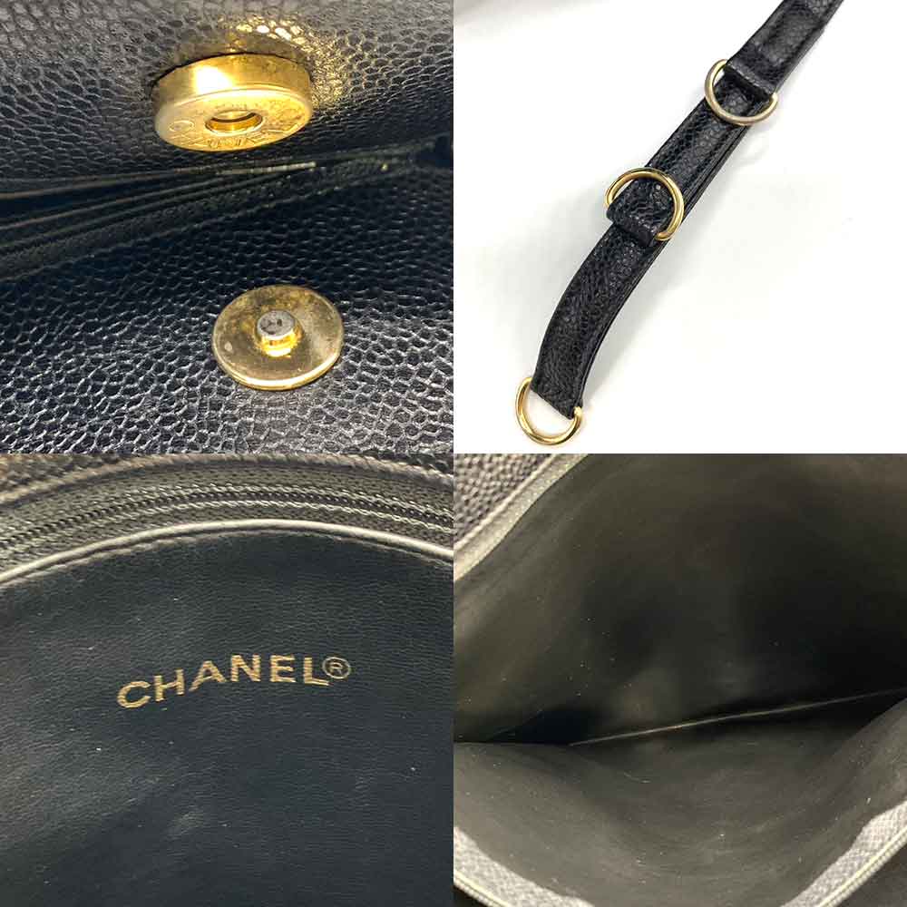 Chanel Caviar Skin Coco Mark Tote Bag