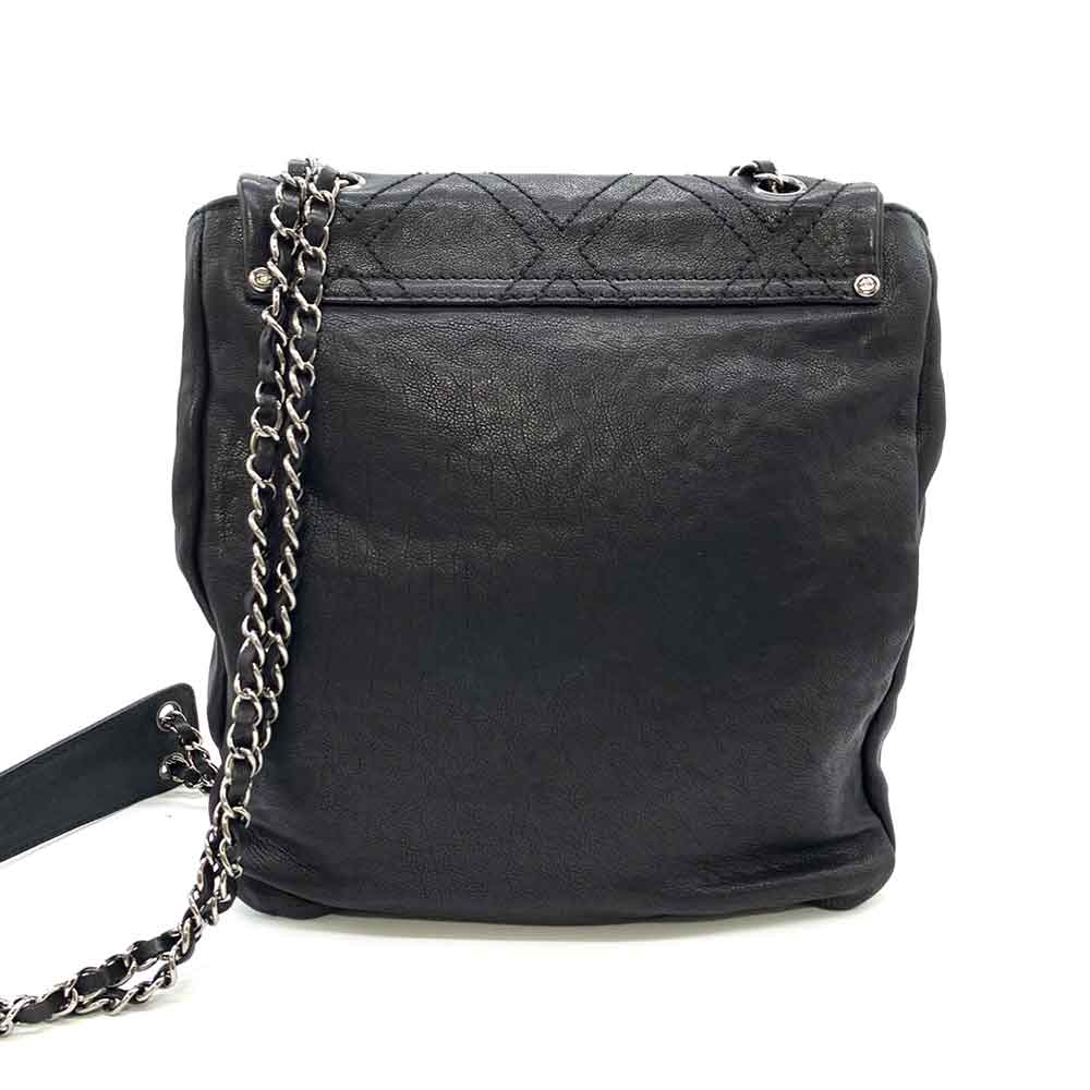 Chanel Wild Stitch Chain Shoulder Bag Black