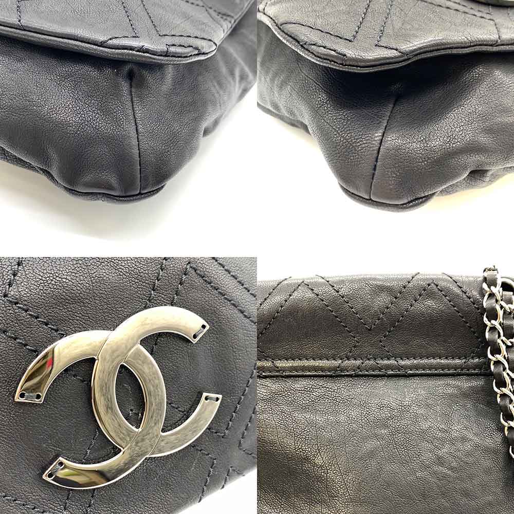 Chanel Wild Stitch Chain Shoulder Bag Black