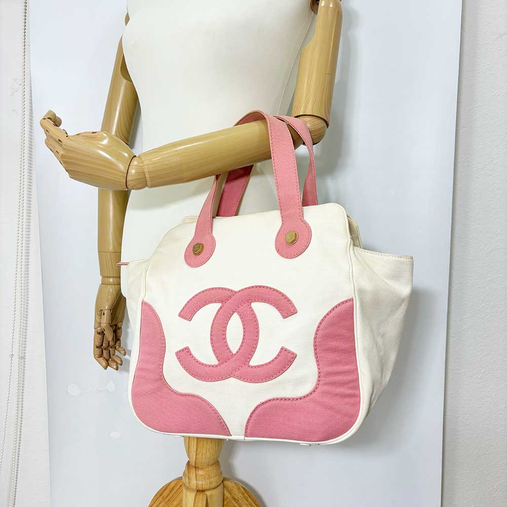 Chanel Canvas Marshmallow Tote Bag