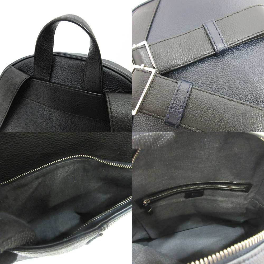 Dior Leather Backpack Dark Navy in Very Good Condition