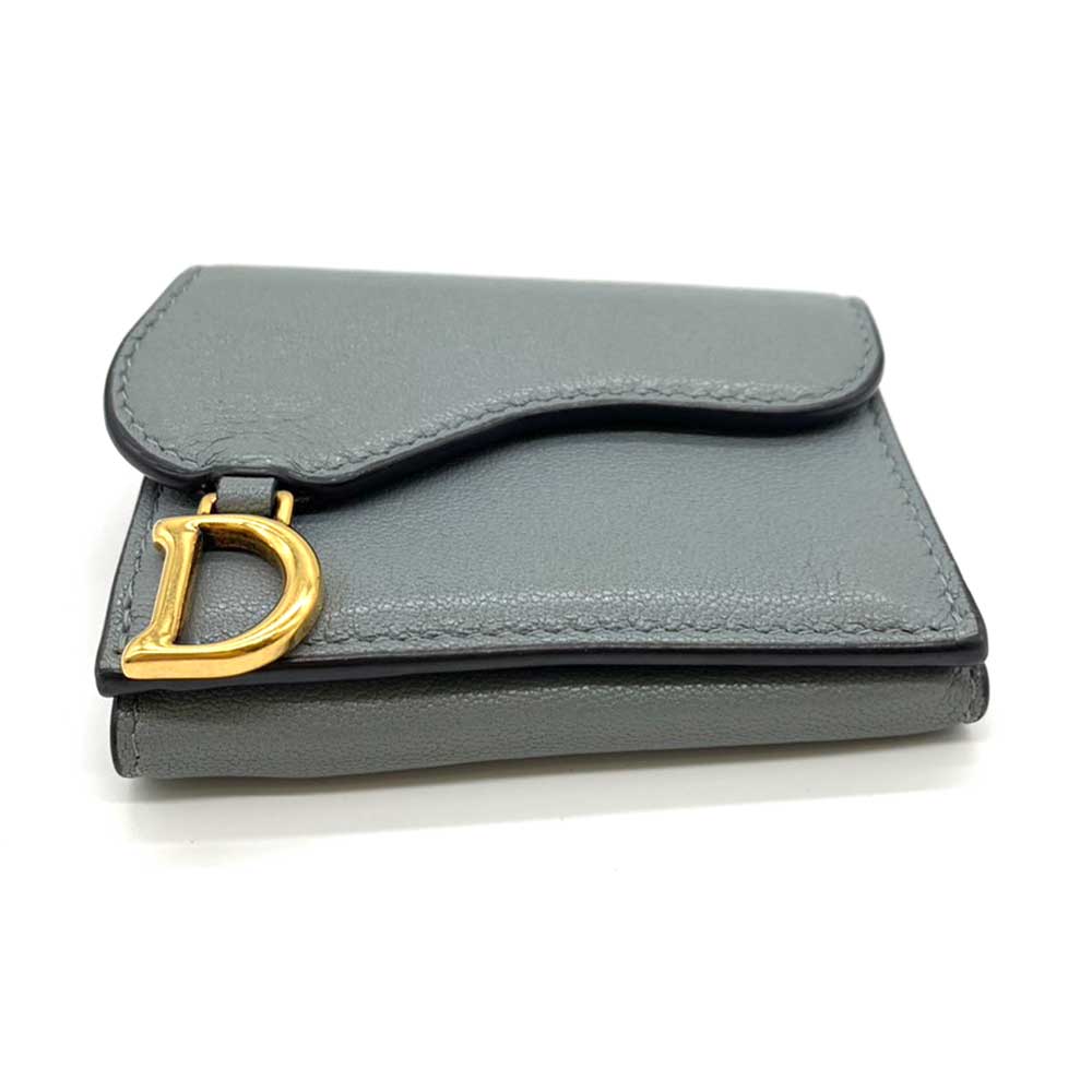 Dior Leather Saddle Compact Wallet in Very Good Condition