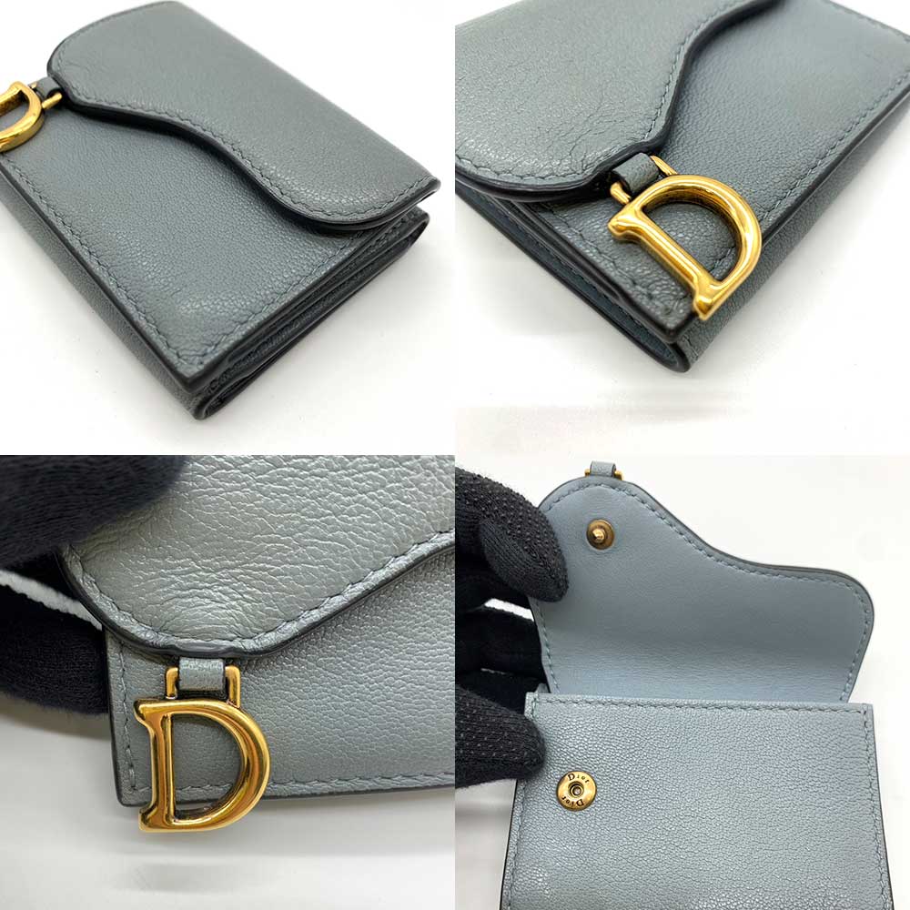 Dior Leather Saddle Compact Wallet in Very Good Condition