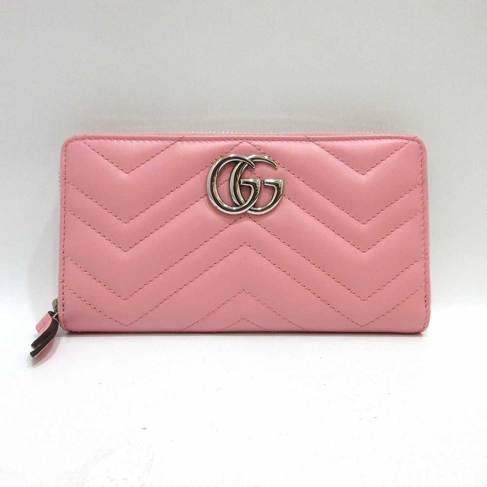 Gucci GG Marmont Quilted Leather Long Wallet 443123 in Great Condition