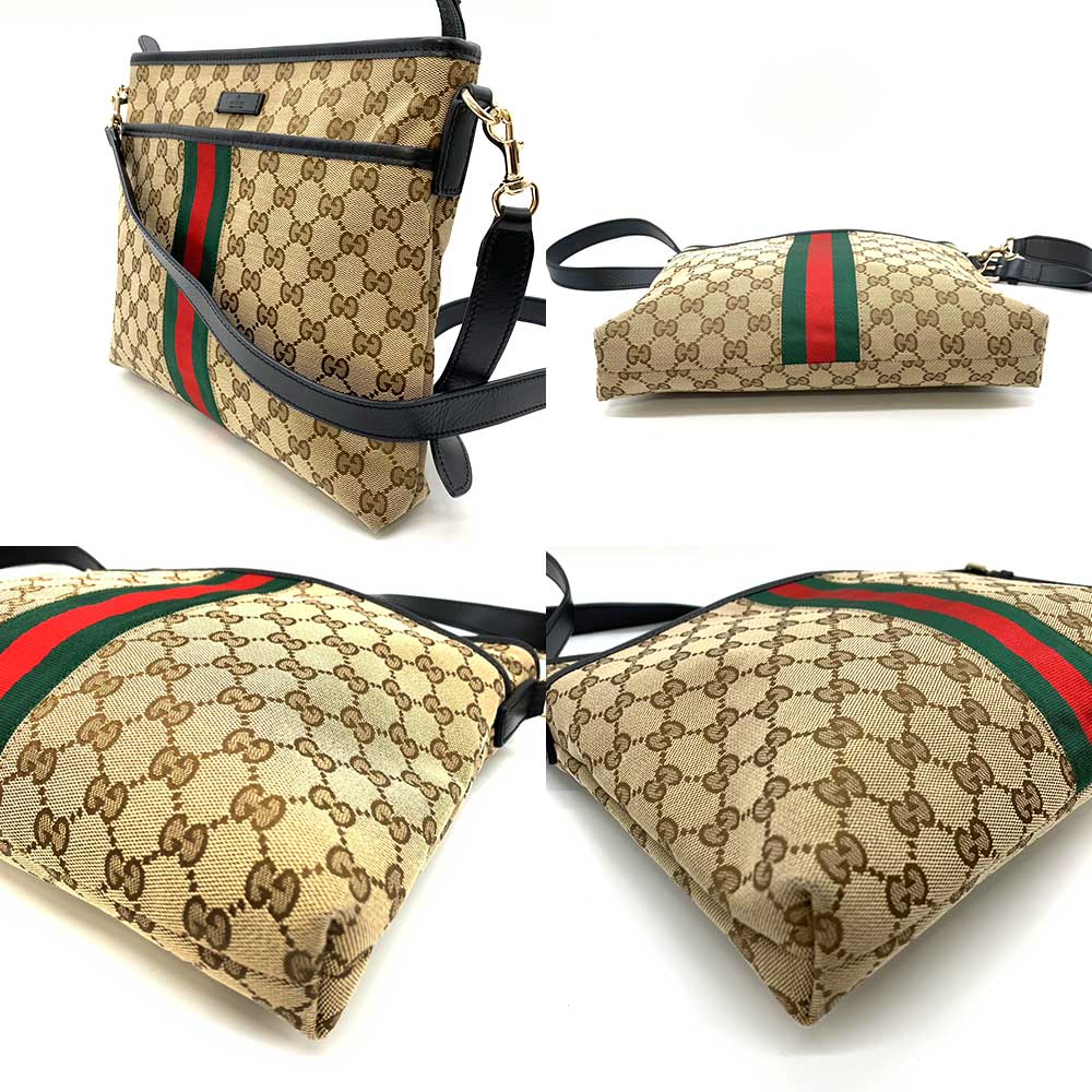 Gucci GG Canvas Leather Shoulder Bag 388926