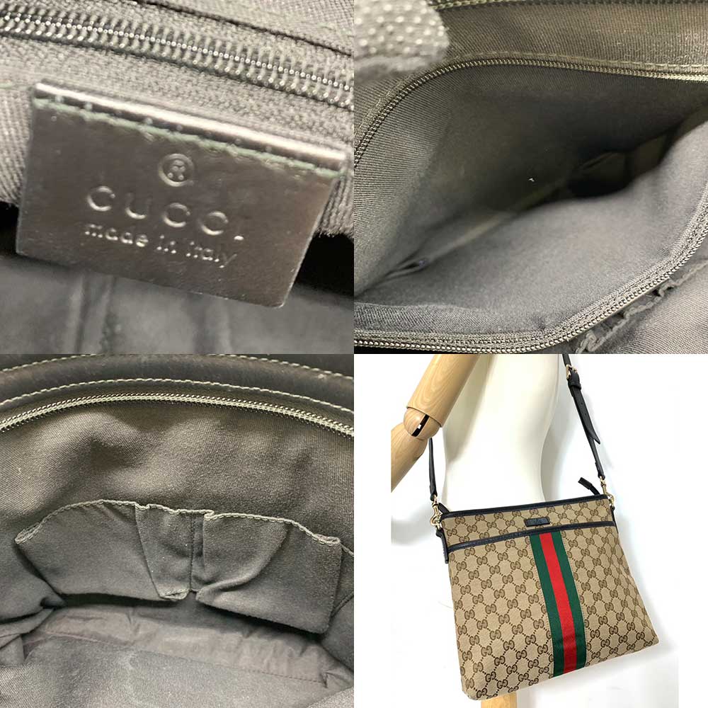 Gucci GG Canvas Leather Shoulder Bag